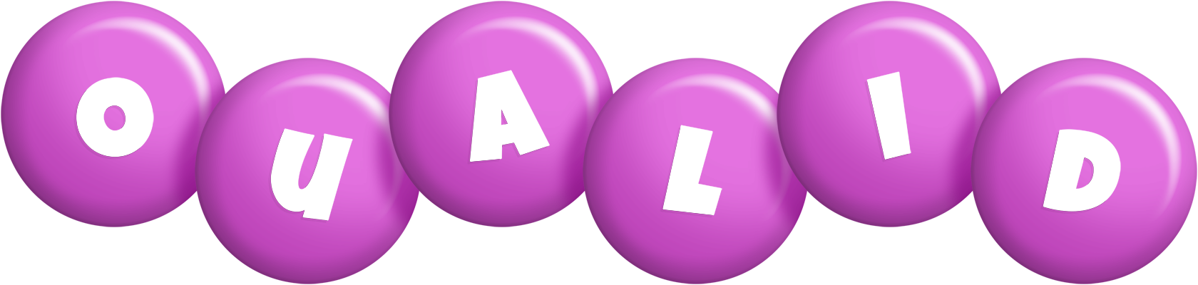 Oualid candy-purple logo