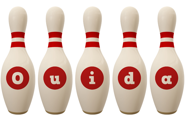 Ouida bowling-pin logo