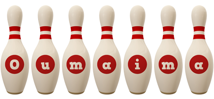 Oumaima bowling-pin logo