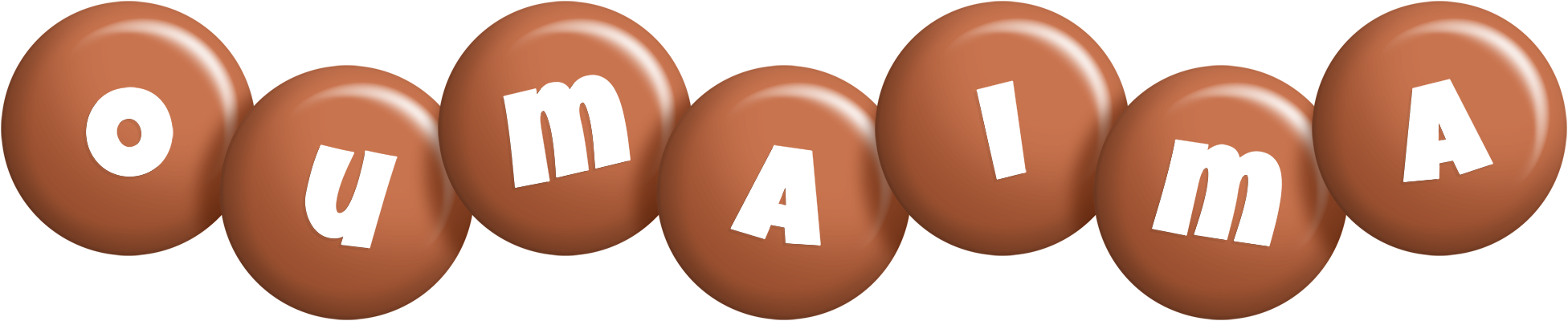 Oumaima candy-brown logo