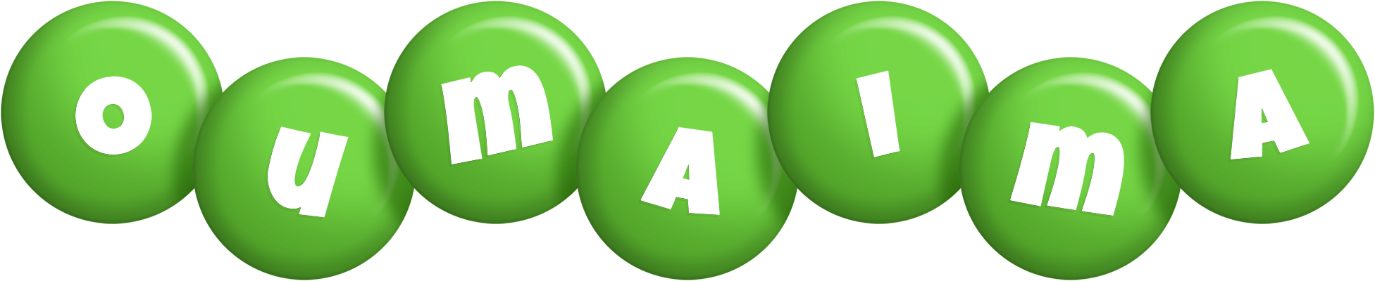 Oumaima candy-green logo