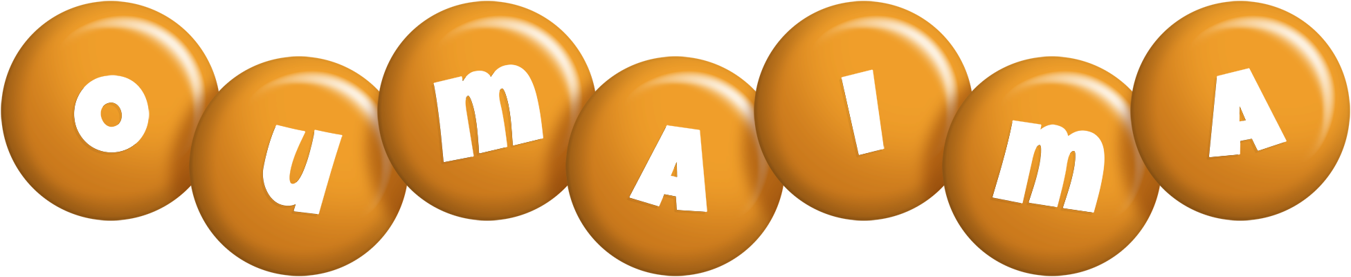 Oumaima candy-orange logo
