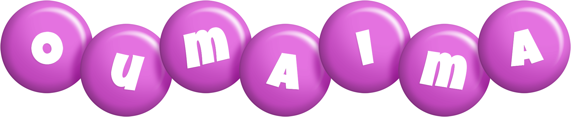 Oumaima candy-purple logo
