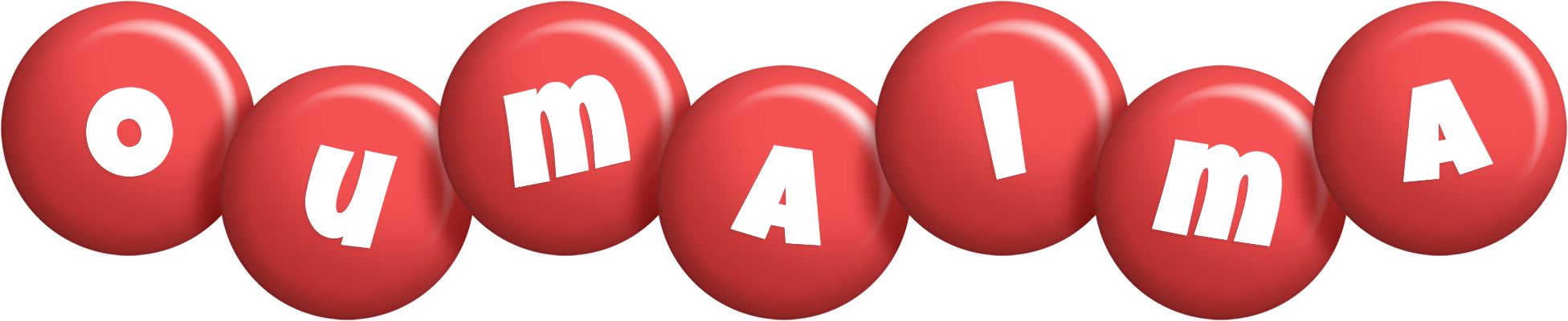 Oumaima candy-red logo