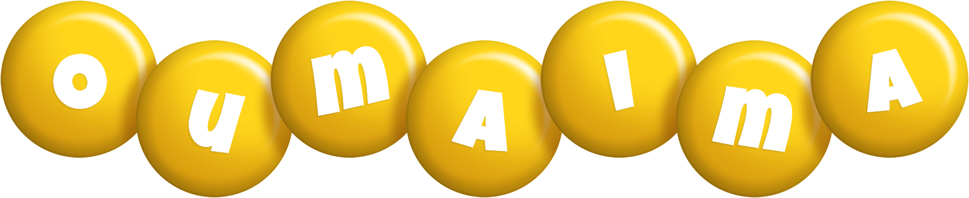 Oumaima candy-yellow logo