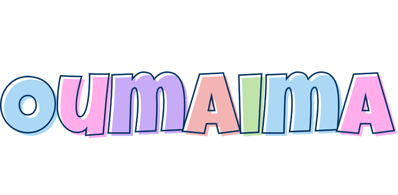 Oumaima pastel logo