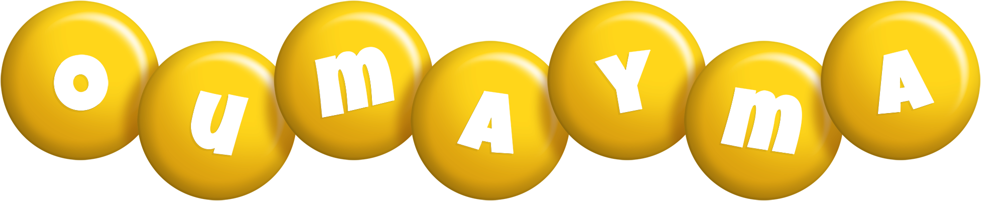 Oumayma candy-yellow logo