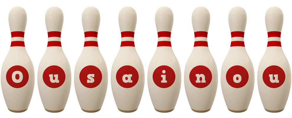 Ousainou bowling-pin logo