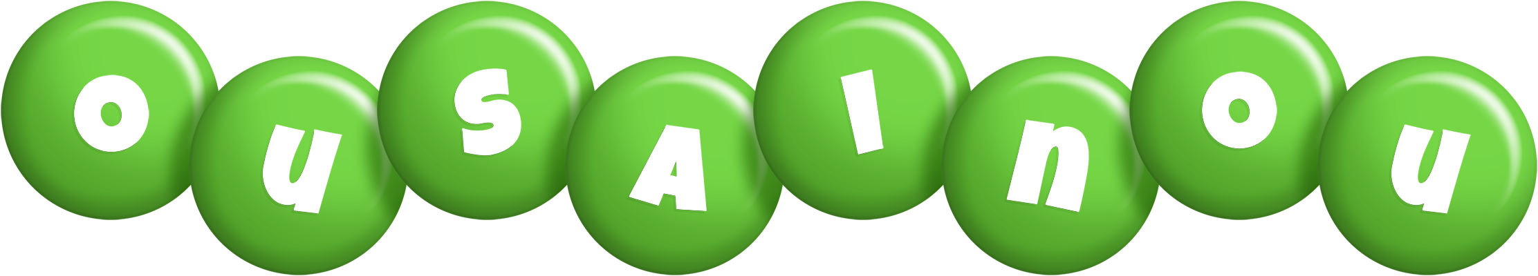 Ousainou candy-green logo