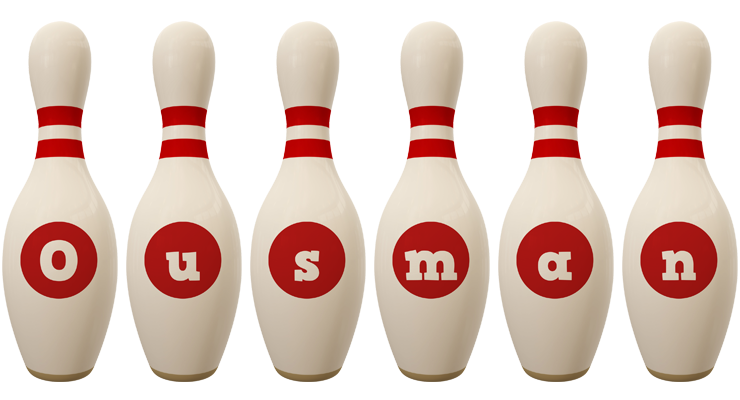 Ousman bowling-pin logo