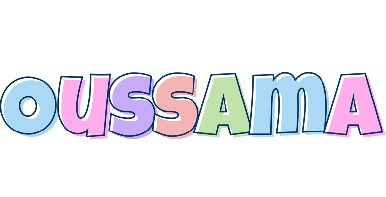 Oussama pastel logo