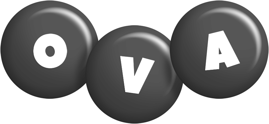 Ova candy-black logo