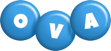 Ova candy-blue logo