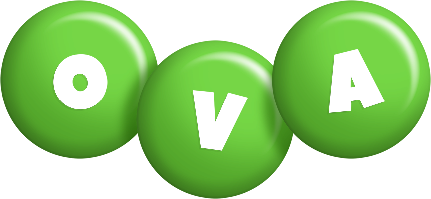Ova candy-green logo