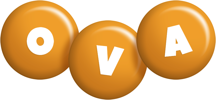 Ova candy-orange logo