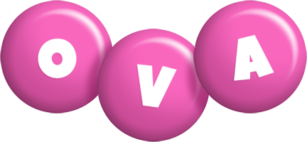 Ova candy-pink logo