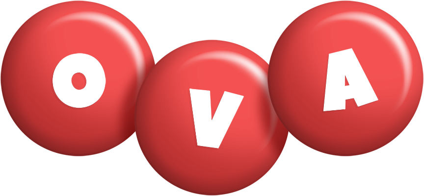 Ova candy-red logo