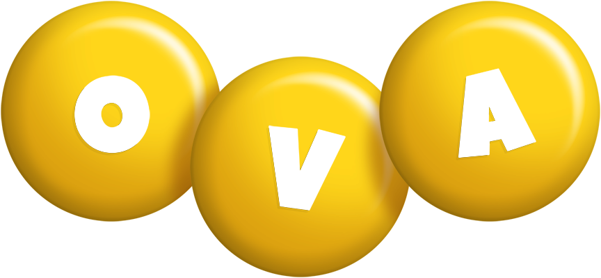 Ova candy-yellow logo