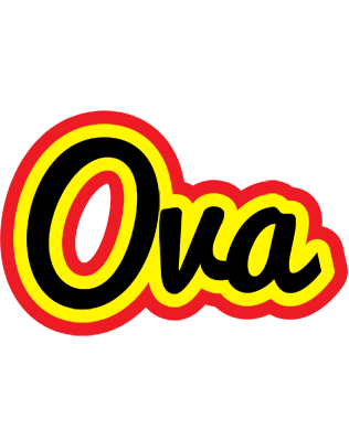 Ova flaming logo