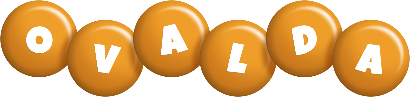 Ovalda candy-orange logo