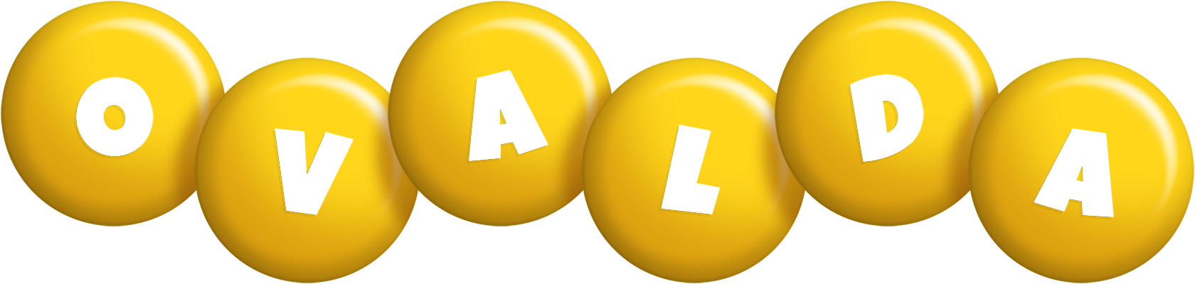 Ovalda candy-yellow logo