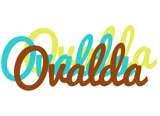 Ovalda cupcake logo