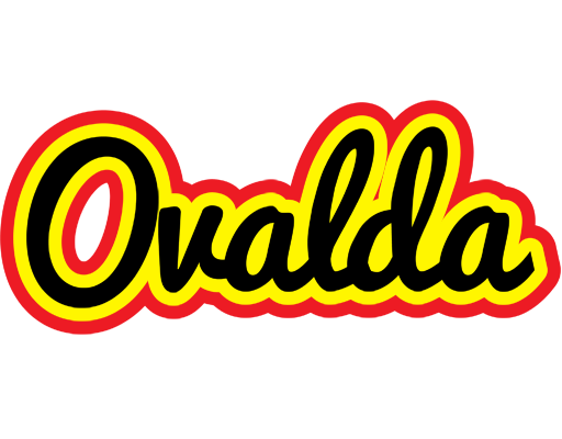 Ovalda flaming logo