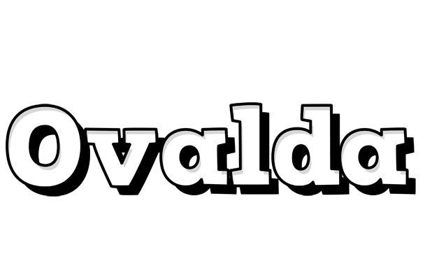 Ovalda snowing logo