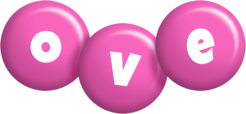 Ove candy-pink logo