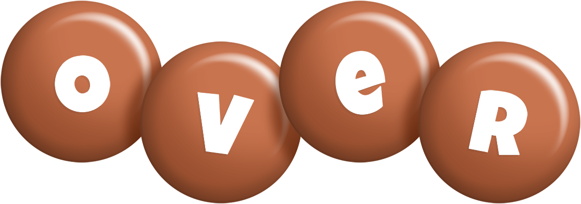 Over candy-brown logo