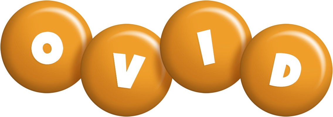 Ovid candy-orange logo
