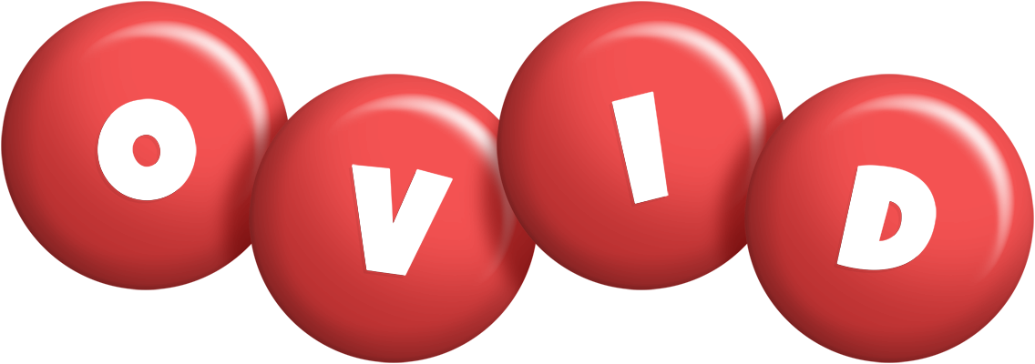 Ovid candy-red logo