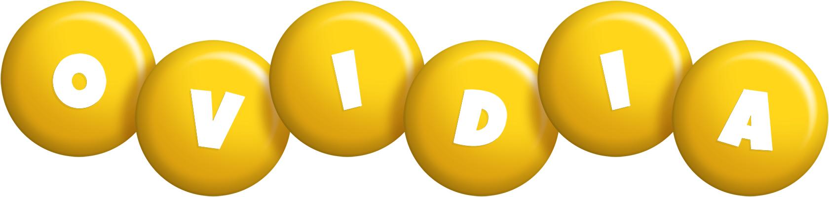 Ovidia candy-yellow logo