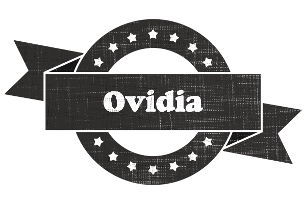 Ovidia grunge logo