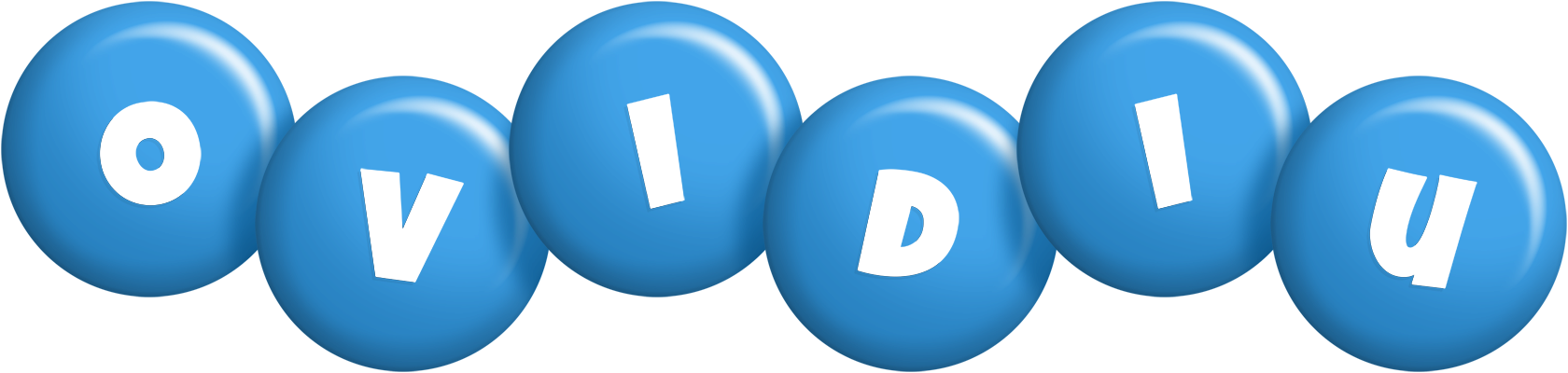 Ovidiu candy-blue logo