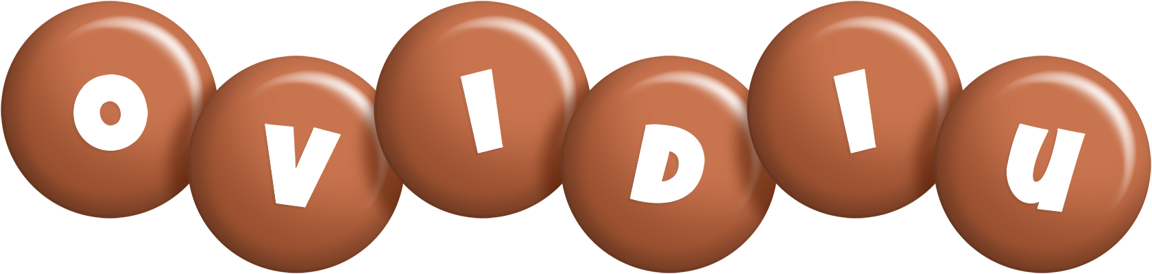 Ovidiu candy-brown logo