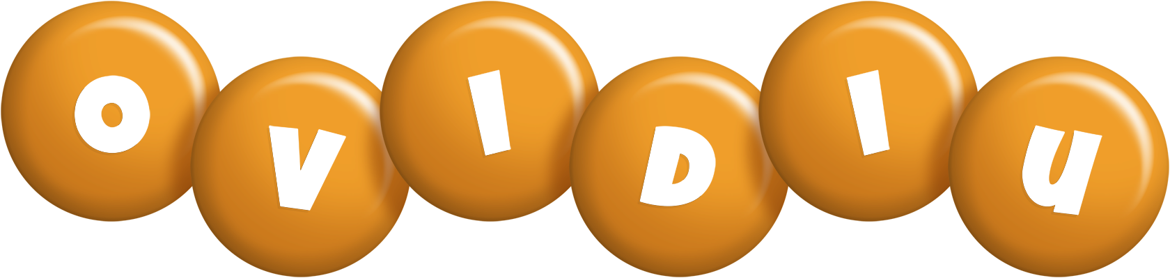 Ovidiu candy-orange logo