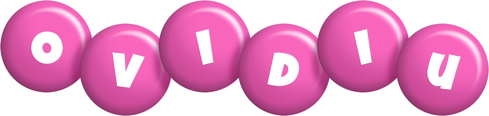 Ovidiu candy-pink logo
