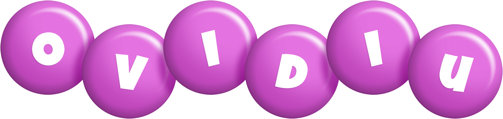Ovidiu candy-purple logo