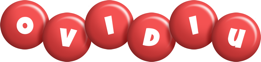 Ovidiu candy-red logo