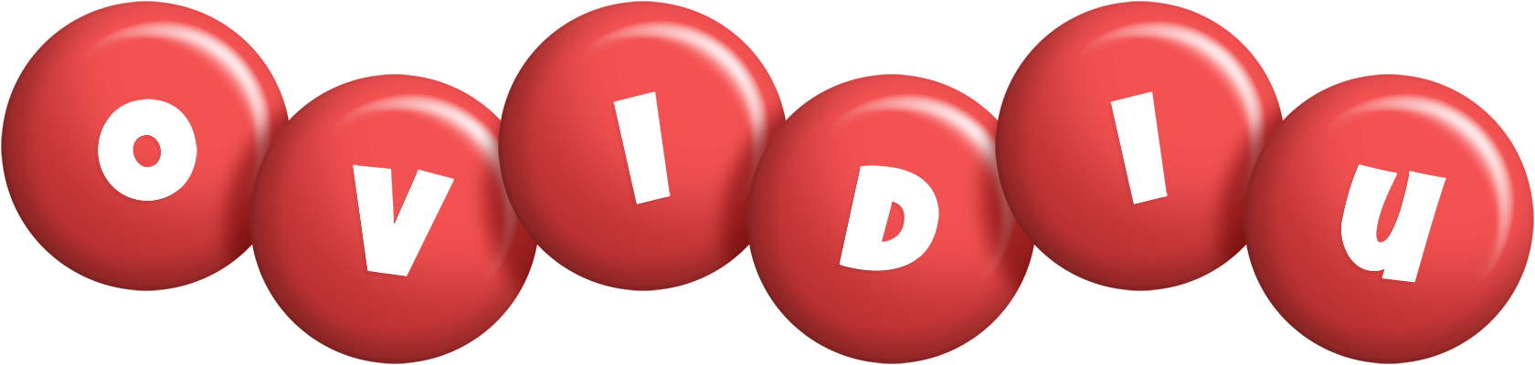 Ovidiu candy-red logo