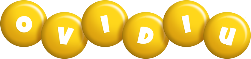 Ovidiu candy-yellow logo