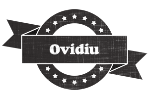 Ovidiu grunge logo