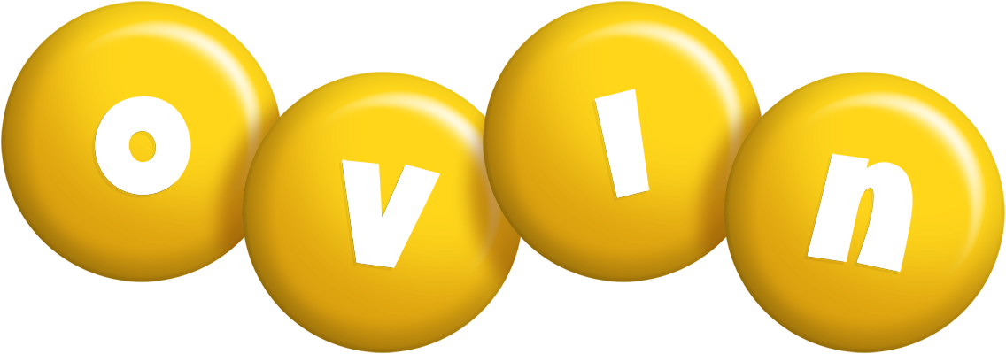Ovin candy-yellow logo