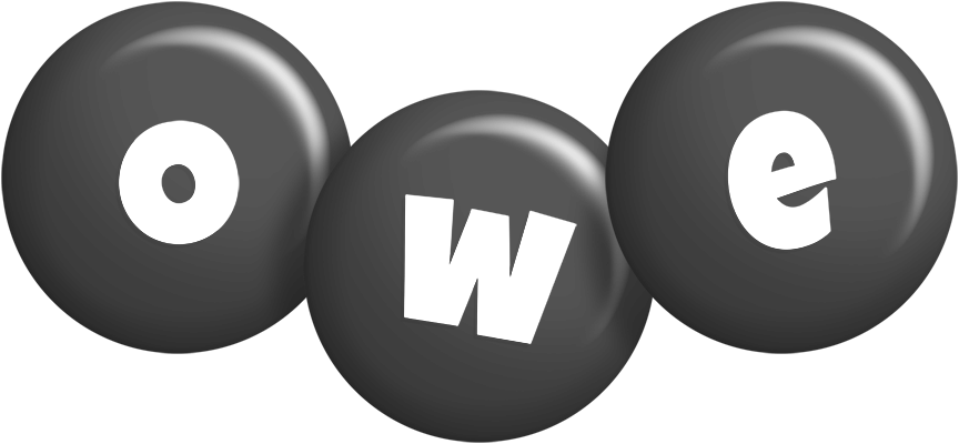 Owe candy-black logo