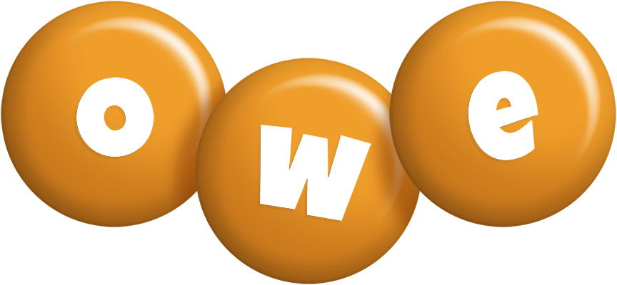 Owe candy-orange logo