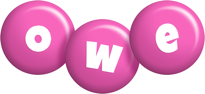 Owe candy-pink logo