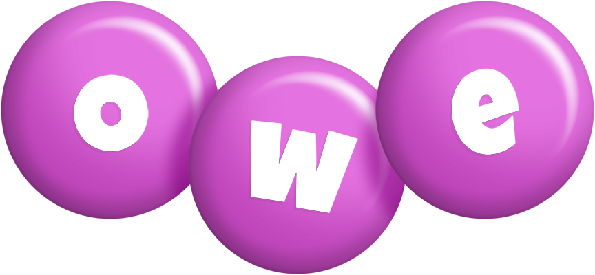Owe candy-purple logo