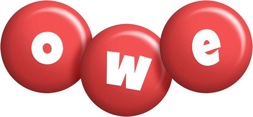 Owe candy-red logo