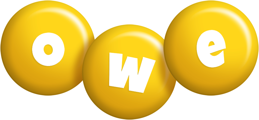 Owe candy-yellow logo